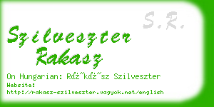 szilveszter rakasz business card